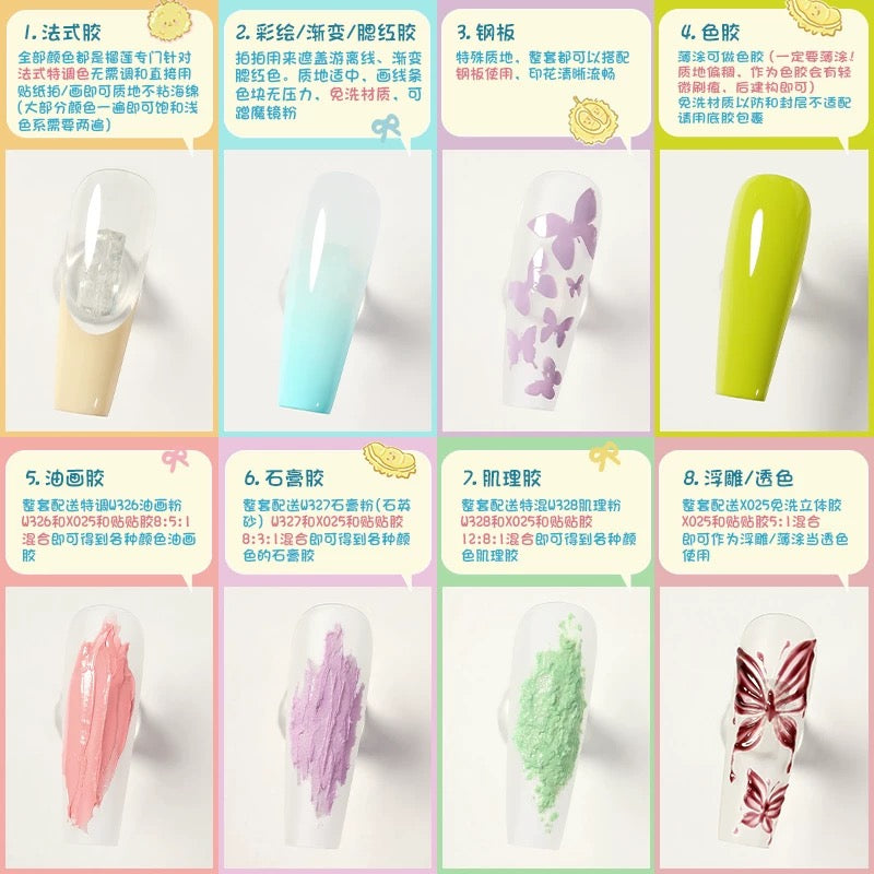7+1 Multi-Effect Nail Gels (27 Colors) - Nail de Concept Supply