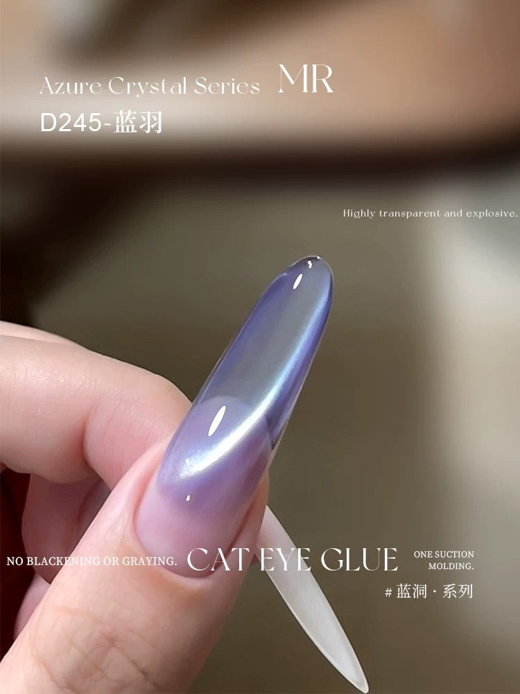 Purple/Azure Crystal Series Cat Eye - Nail de Concept Supply