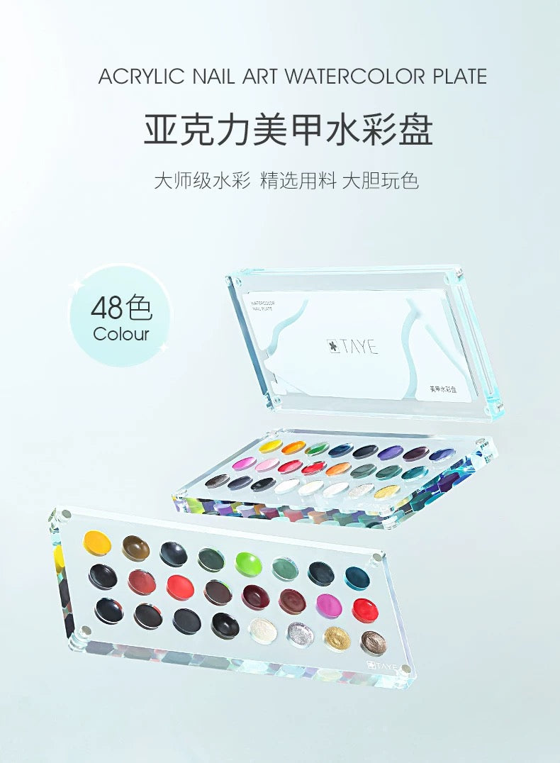 Acrylic Watercolor (48 Colors) - Nail de Concept Supply