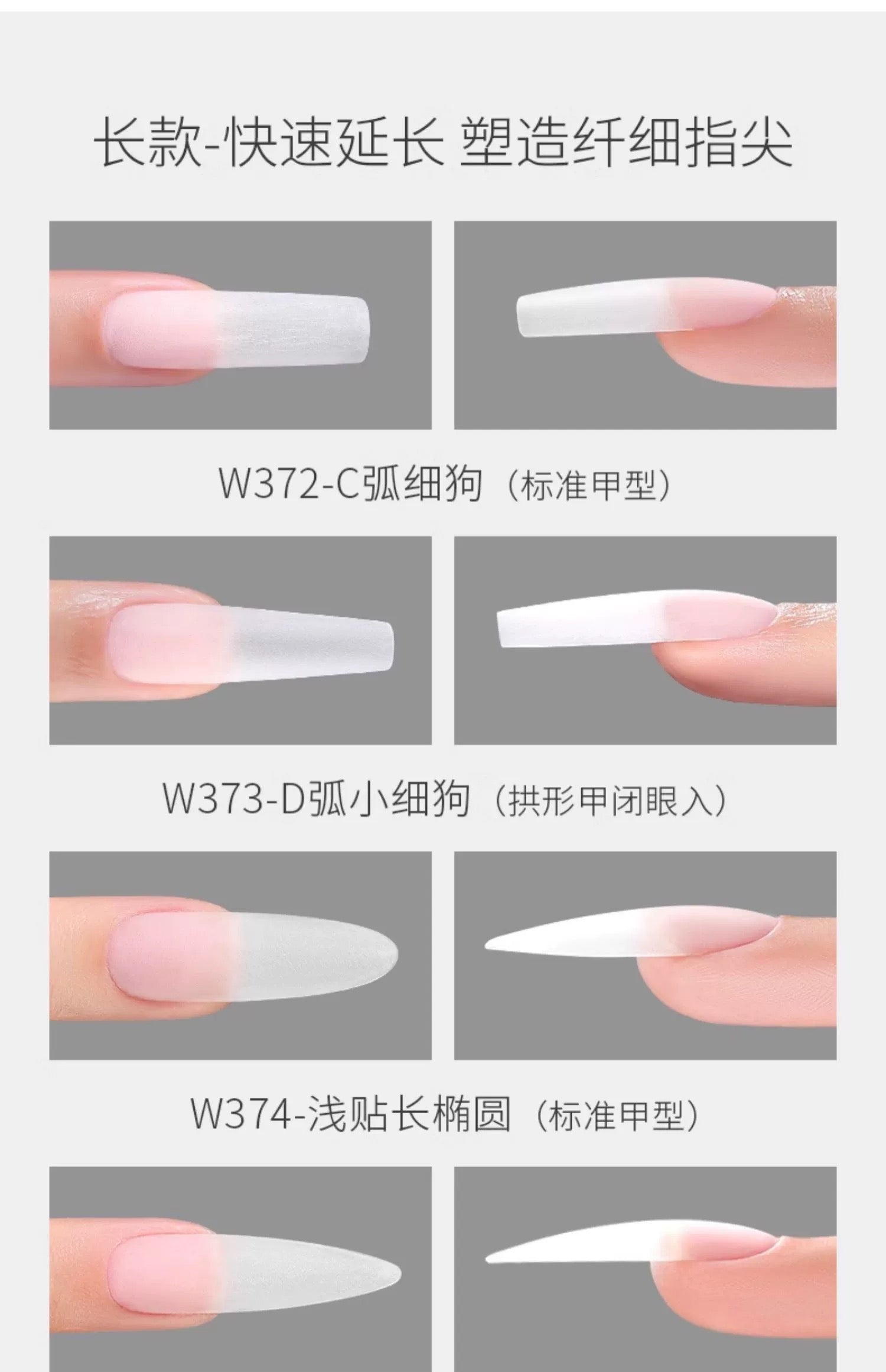 MR.Nail Half Nail Tip(with guide line/360 Pieces) - Nail de Concept Supply