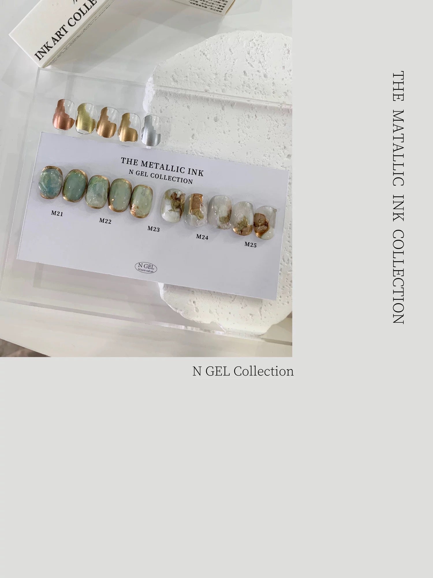 Ngel Metallic Blooming Liquid 5 Colors Set - Nail de Concept Supply