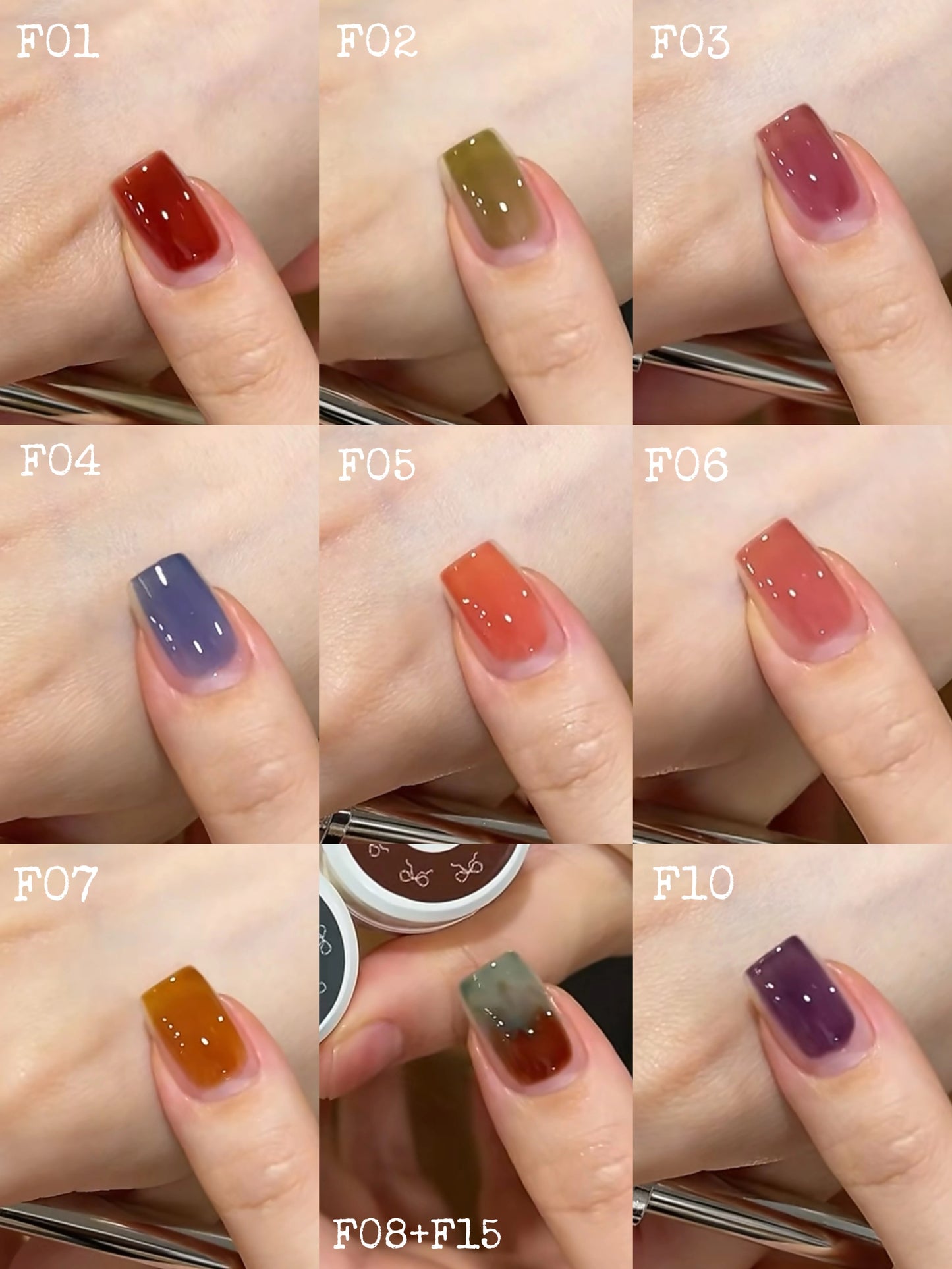 Ngel–Vintage syrup gel (15colour set)