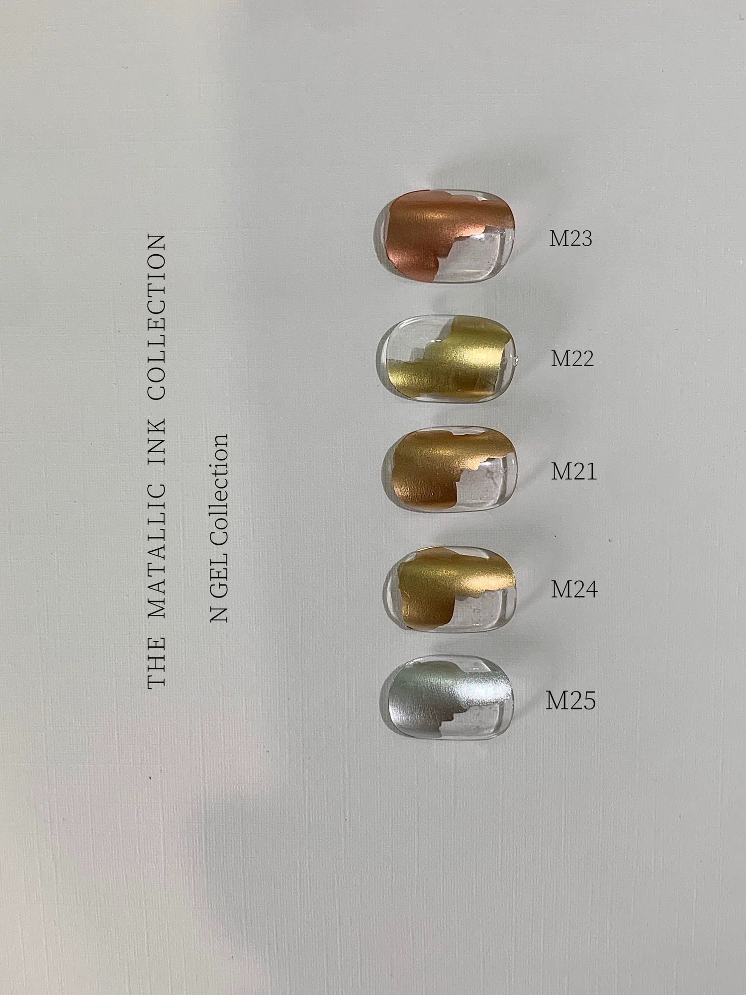 Ngel Metallic Blooming Liquid 5 Colors Set - Nail de Concept Supply