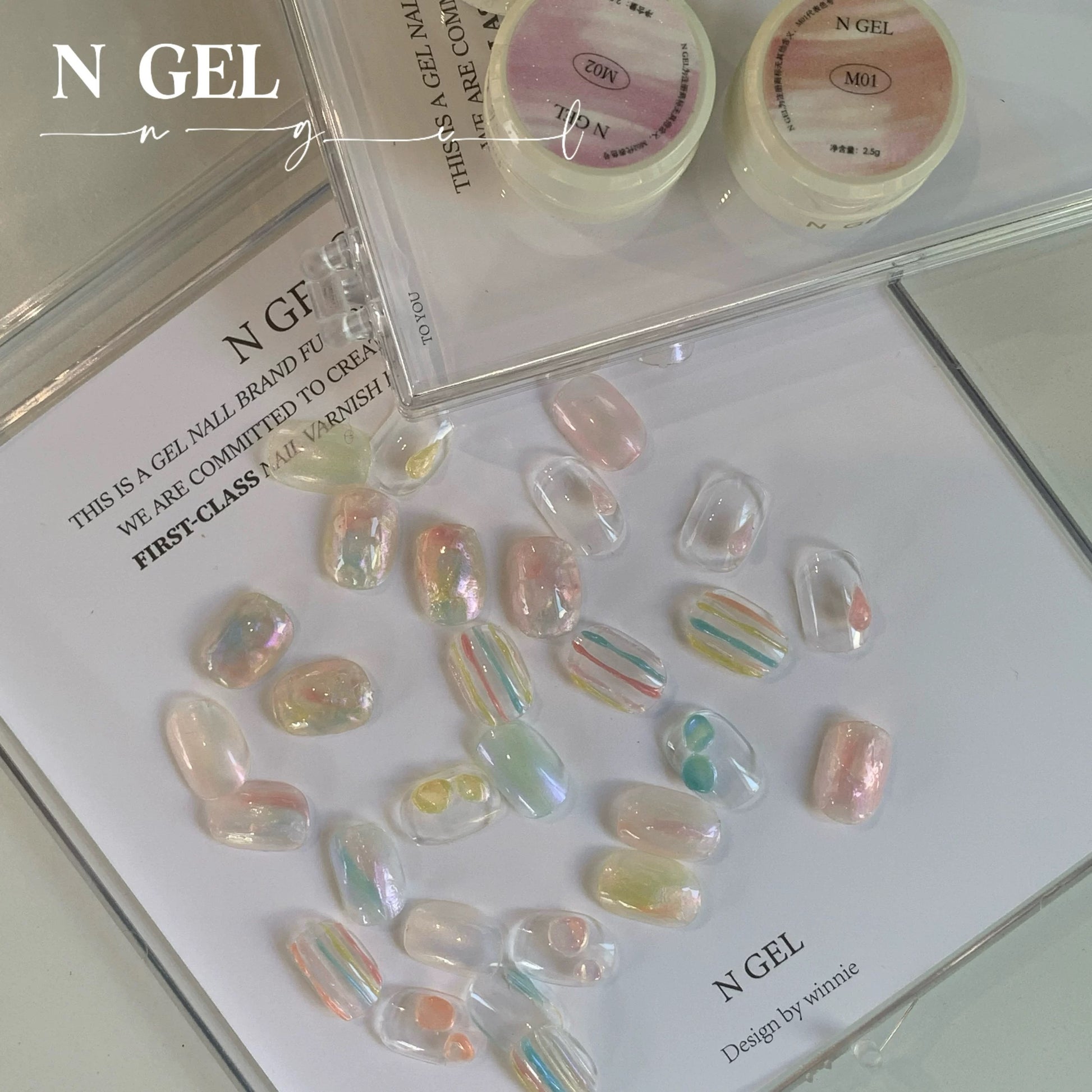 N GEL Pearlescent Shell Gel – Fine Sparkle 3D Sculpting No-Wipe Type - Nail de Concept Supply