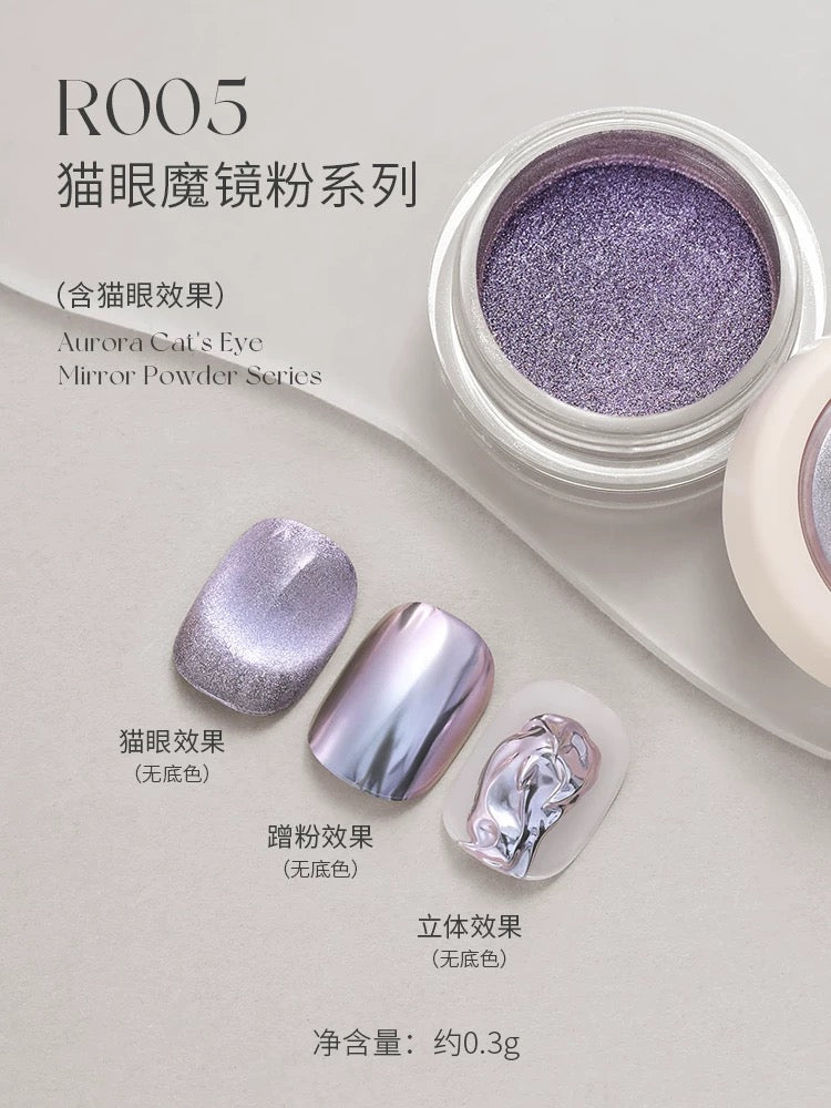 Electroplated Cat-Eye Mirror Powder Series - Nail de Concept Supply