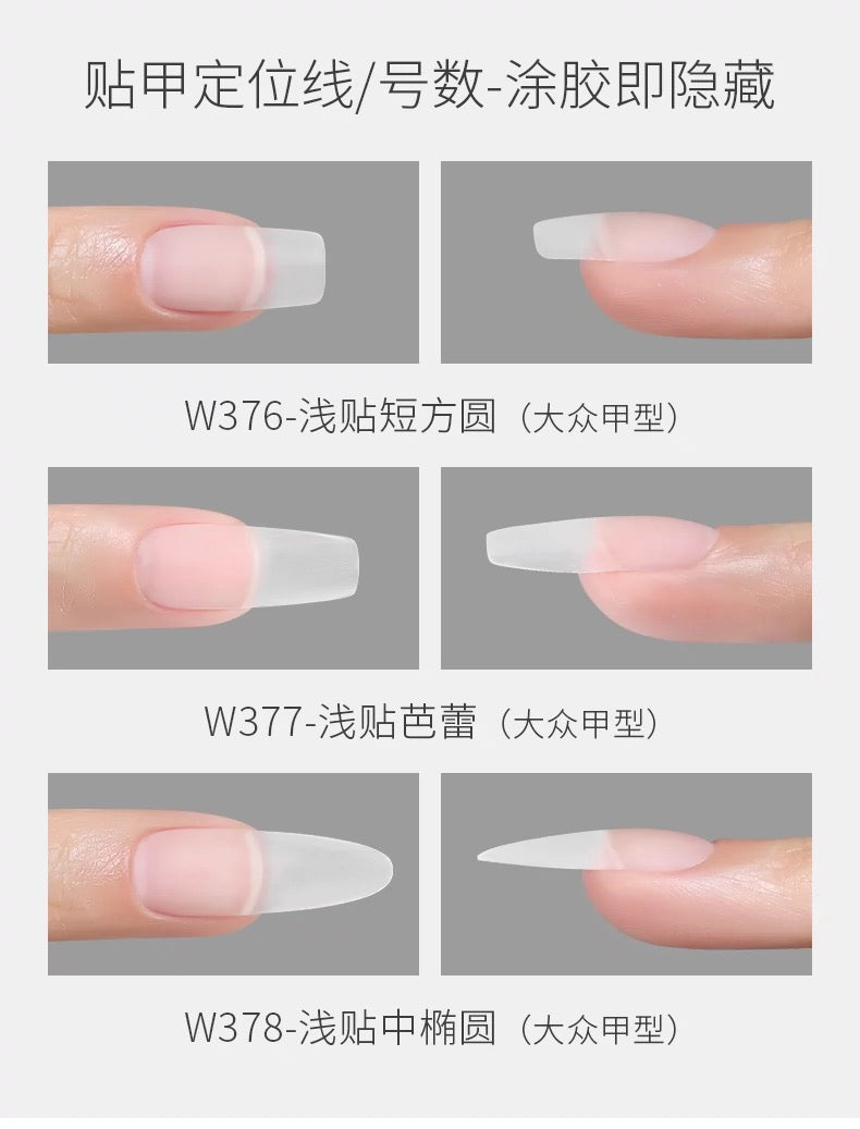 MR.Nail Half Nail Tip(with guide line/360 Pieces) - Nail de Concept Supply