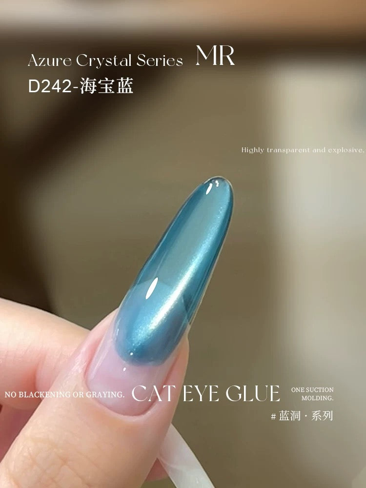 Purple/Azure Crystal Series Cat Eye - Nail de Concept Supply