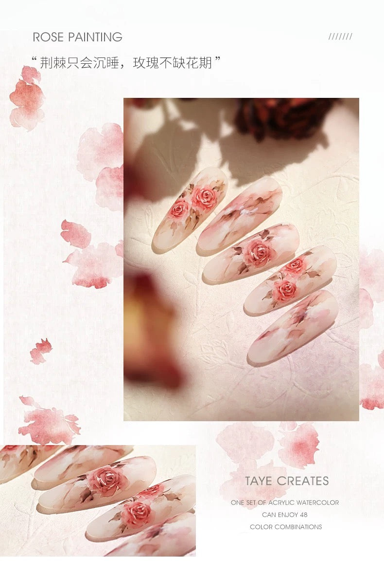 Acrylic Watercolor (48 Colors) - Nail de Concept Supply