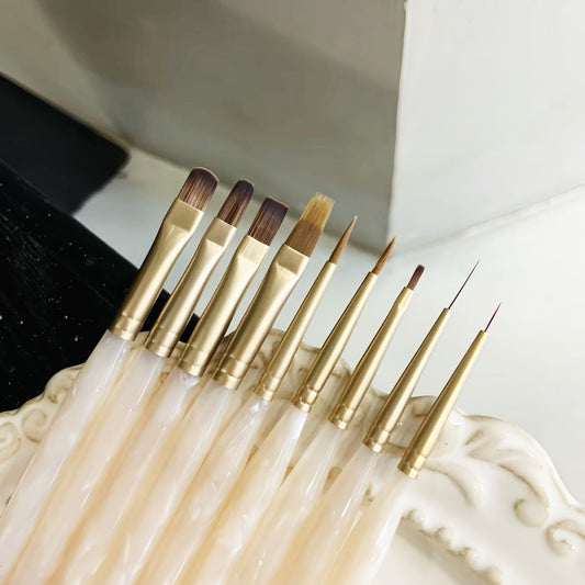 NGel Beige Pearl Set(10Brushes) - Nail de Concept Supply