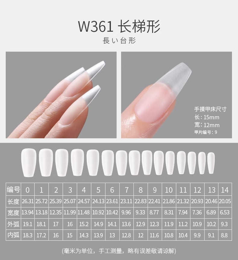 Mr. Nail Full Cover Nail Tips(360 Pieces)