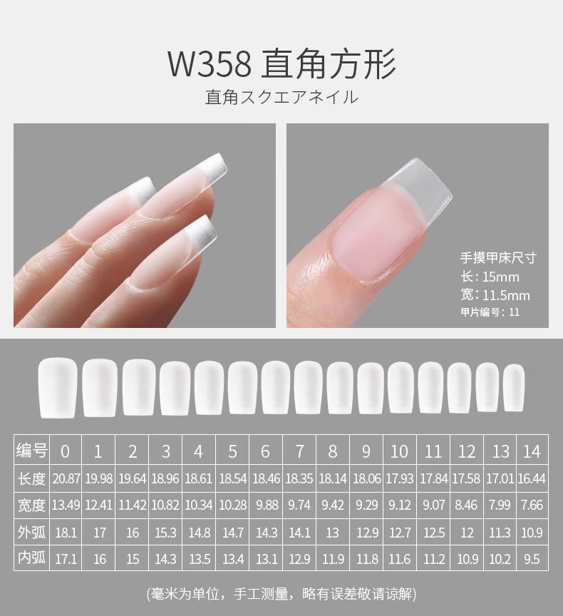 Mr. Nail Full Cover Nail Tips(360 Pieces)