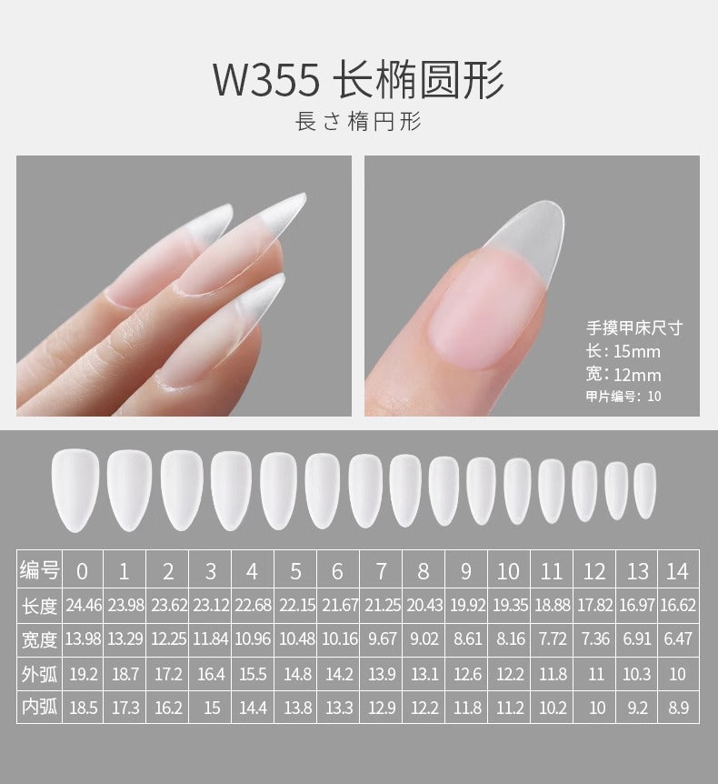 Mr. Nail Full Cover Nail Tips(360 Pieces)