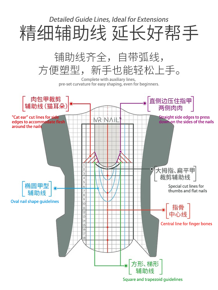 Mr. Nail PVC Nail Extension Paper